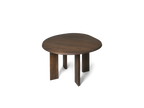 Tarn Eettafel – Organisch Rond – Donkerbruin Beukenhout (115cm)