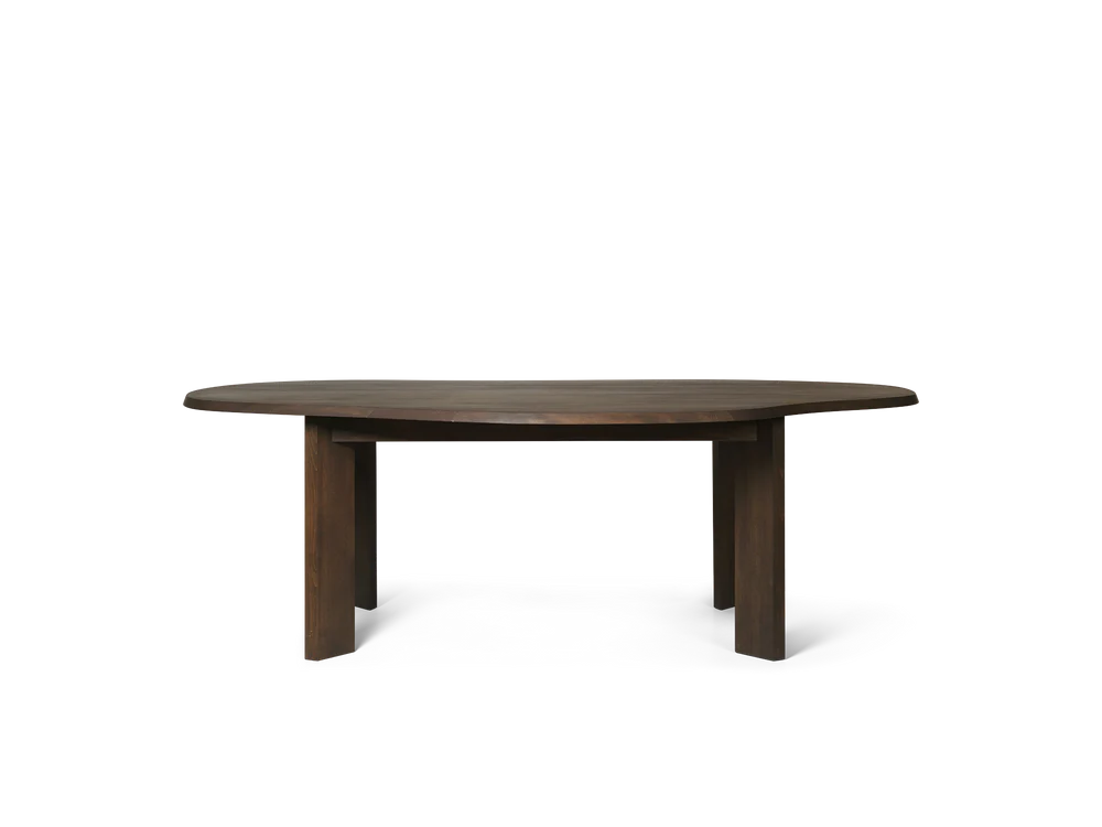 Tarn Eettafel – Organisch Ovaal – Donkerbruin Hout (220 cm)