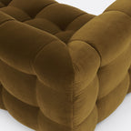 Klassieke 3-zitsbank Golden Curry – Velvet bank in retro modern chic stijl