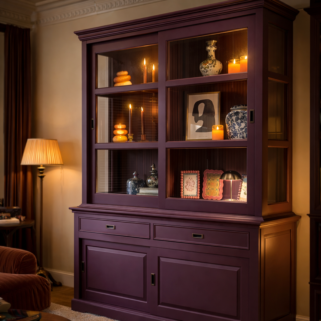 Vintage Buffetkast 160 cm - Geschilderd in Amethyst Shadow